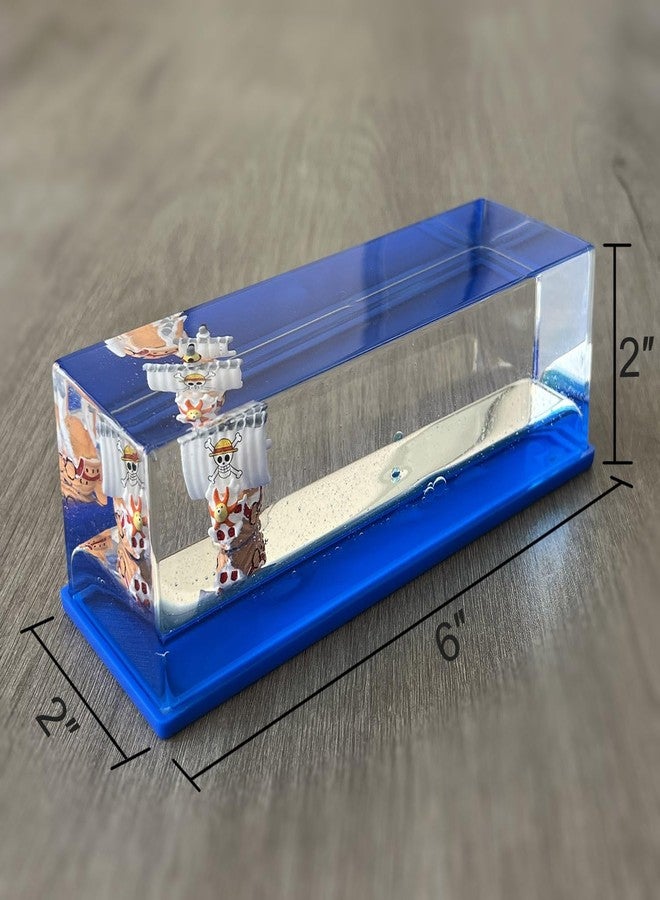 Diycoming Thousand Sunny Ship in a Bottle Box,Fluid Drift Bottle Decorations Desk Decor,Unsinkable OP Anime Pirate Boat Model(New) - Image 2
