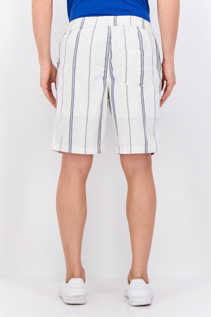 Algspar Men Stripe Basic Shorts, Multicolor - Image 3