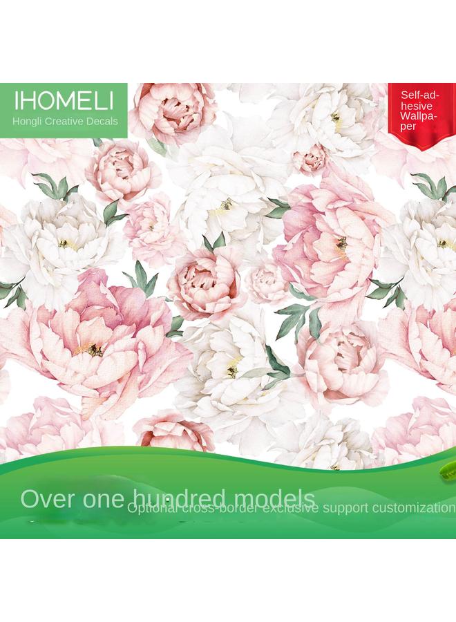 Bluejw Hot Selling Thick Ink Flowers Green Plant Series Seamless Waterproof Antifouling Wallpaper Background Wall Transformation Wallpaper RW081-100 - Image 2