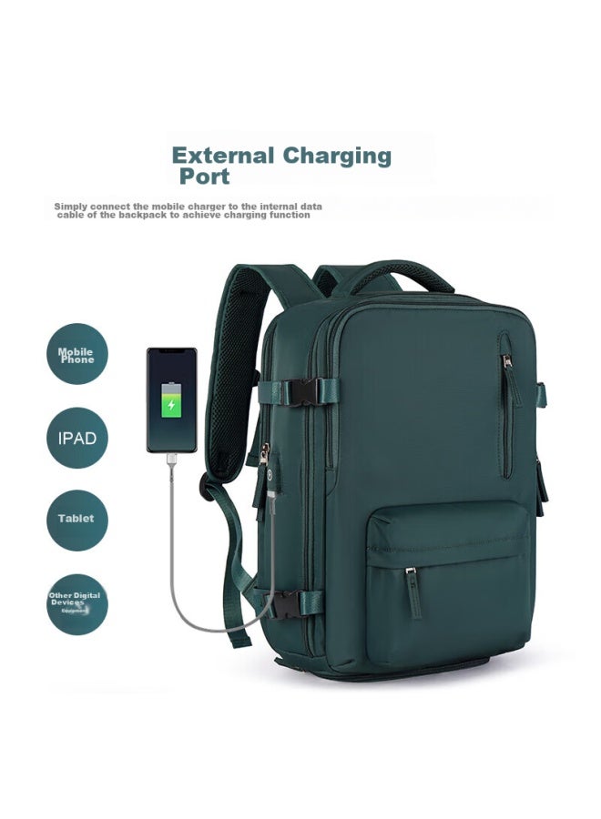Landcase Women's Large Capacity Backpack, Short-trip Travel Luggage Bag, Student Laptop Bag, 516210 Pea Blue - Image 2