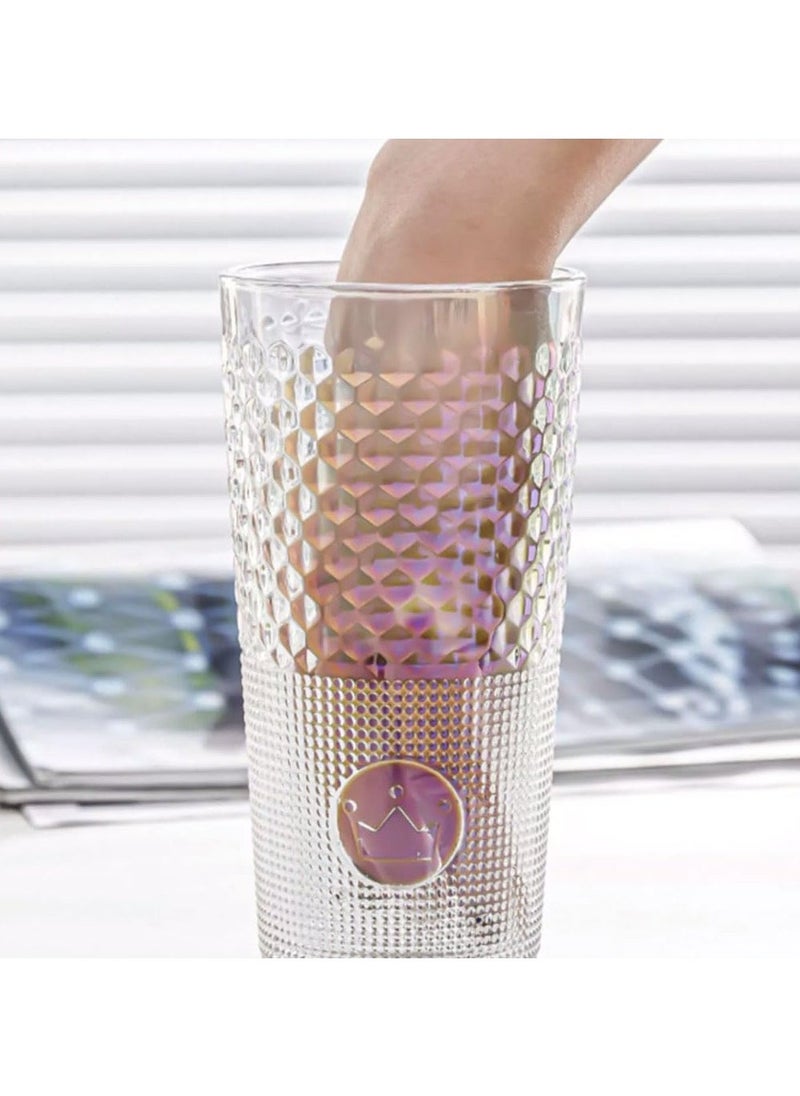 Generic - Fashion Glass Cup, with Lid and Straw, 640ml/22.5 Oz Glass Cups, Clear Glassware for Kitchen, Home Heat Resistant Drinking Tumbler Office Ice Coffee Glasses Tea Mug - Image 1
