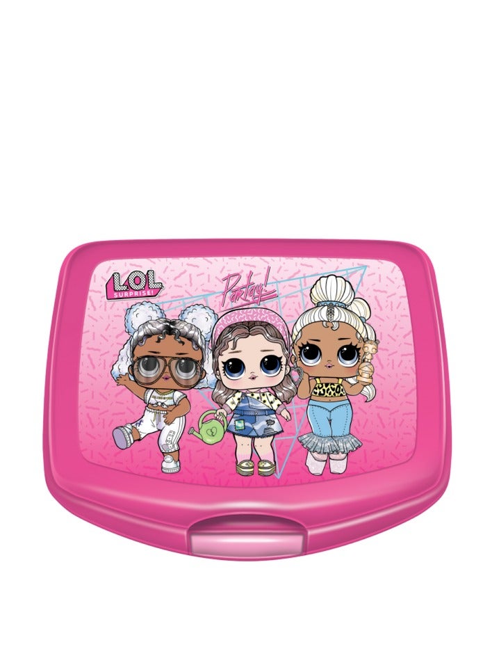 L.O.L. SURPRISE! Surprise High Quality Durable Clasp Rectangular Lunch Box Pink