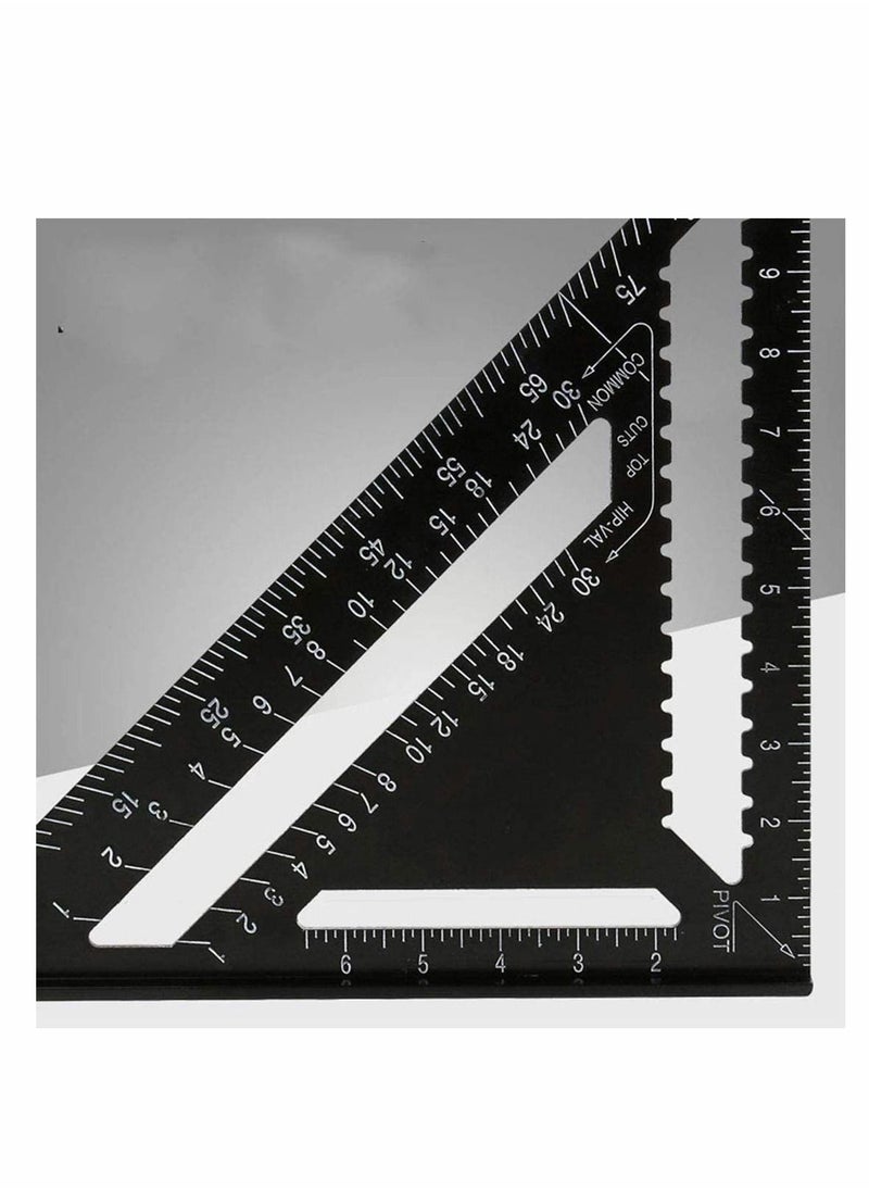 Y&D - 7 Inch Aluminum Alloy Triangle Ruler Square Protractor High Precision Measuring Tool for Engineer Carpenter (Metric) - Image 1