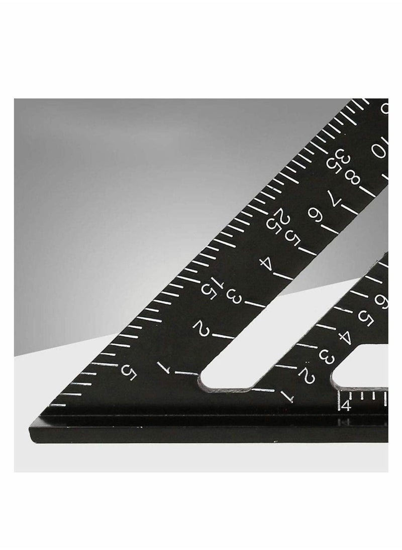 Y&D - 7 Inch Aluminum Alloy Triangle Ruler Square Protractor High Precision Measuring Tool for Engineer Carpenter (Metric) - Image 1