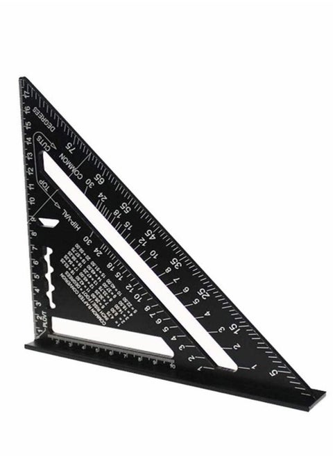 7 Inch Aluminum Alloy Triangle Ruler Square Protractor High Precision Measuring Tool for Engineer Carpenter (Metric)