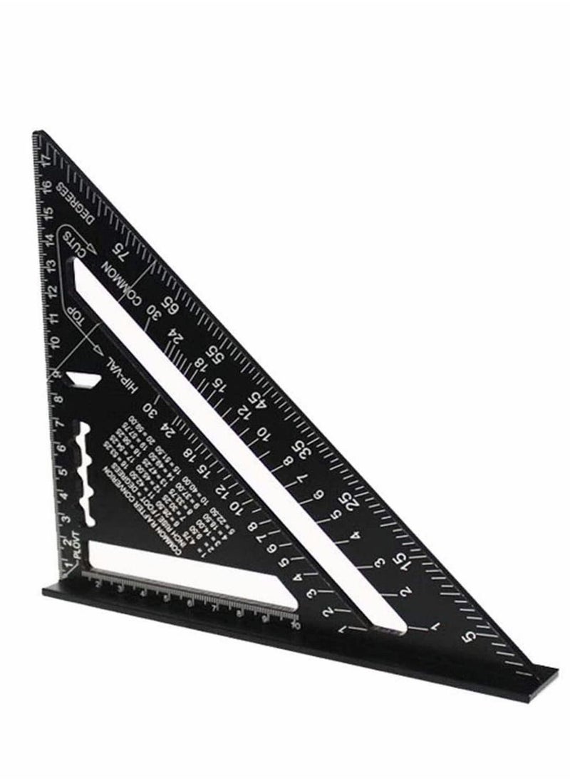 Y&D - 7 Inch Aluminum Alloy Triangle Ruler Square Protractor High Precision Measuring Tool for Engineer Carpenter (Metric) - Image 1