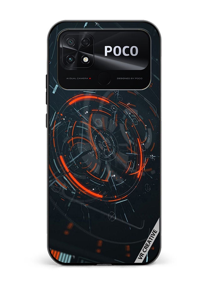 VR CREATIVE Protective Case Cover For Xiaomi Poco C40 Tech Design Multicolour - Image 1