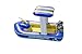 SWIMLINE ORIGINAL Harbor Master Inflatable Patrol Boat Pool Float Ride On With Fun Constant Flow Water Squirter For Kids Cool Retro Style For Beach Ocean Pool Lake Extra Thick Large Floatie - Image 3