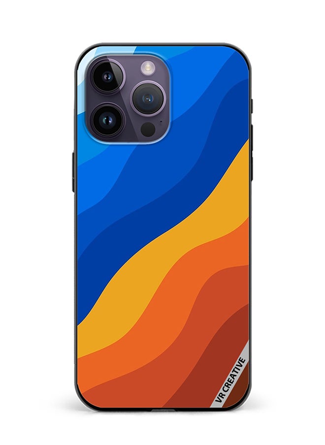 VR CREATIVE - Protective Case Cover For Apple iPhone 15 Pro Max Waves Design Multicolour - Image 1