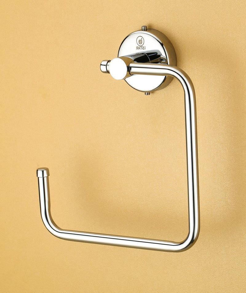 iSTAR Stainless Steel 304 Grade Chrome Finished Half Square Shape Towel Ring/Napkin Holder/Towel Hanger Pack of 1 - Image 4