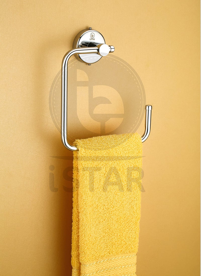 iSTAR Stainless Steel 304 Grade Chrome Finished Half Square Shape Towel Ring/Napkin Holder/Towel Hanger Pack of 1 - Image 5