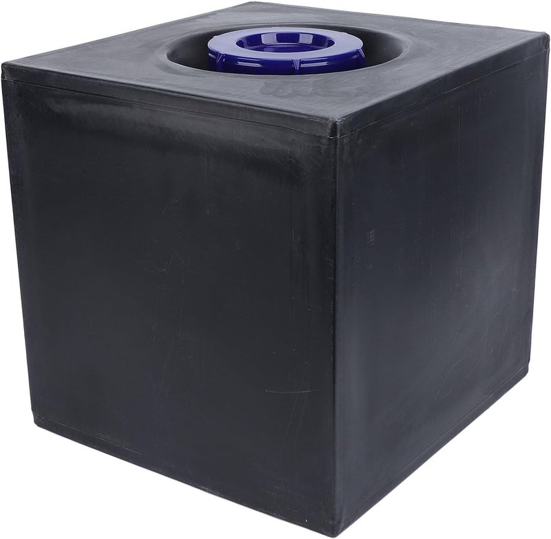 8 Gallon RV Water Tank Square LLDPE 12.8 x 12.4 x 12in Black - Leakproof Seamless Design, Heavy - Duty Heat & Cold for Trailers, Boats, Yachts - Image 1