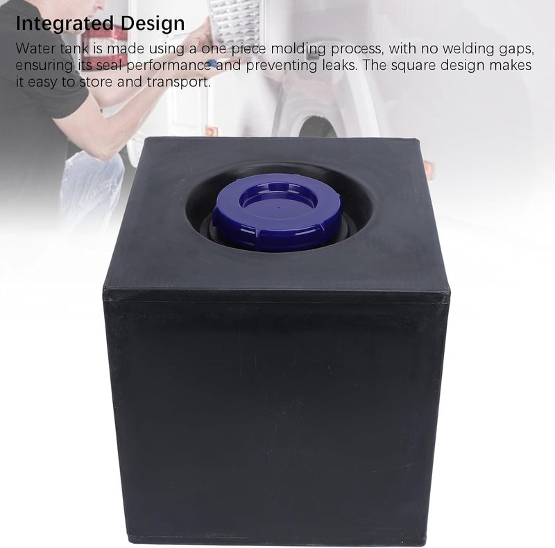 8 Gallon RV Water Tank Square LLDPE 12.8 x 12.4 x 12in Black - Leakproof Seamless Design, Heavy - Duty Heat & Cold for Trailers, Boats, Yachts - Image 3