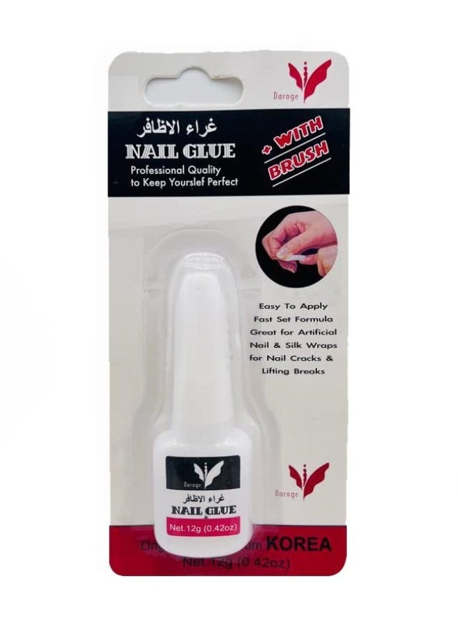 daroge Nail Glue With Brush 12ml - Image 1