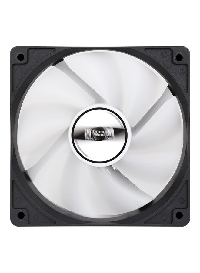 Sama Gaming Storm 12cm Non-led Case Cooling Fan, Black Frame White Blades/small 3pin + Large DDual Interface/9 Blades/5v Low Voltage Start-up/high Efficiency Cooling - Image 4