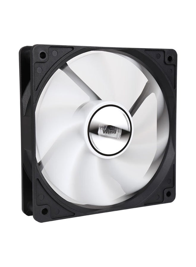 Sama Gaming Storm 12cm Non-led Case Cooling Fan, Black Frame White Blades/small 3pin + Large DDual Interface/9 Blades/5v Low Voltage Start-up/high Efficiency Cooling - Image 5