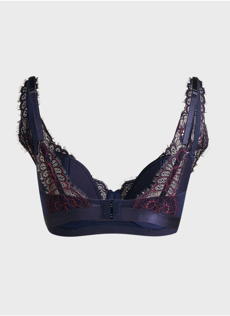 Boux Avenue - High Apex Cross Dye Lace Plunge Bra - Image 1