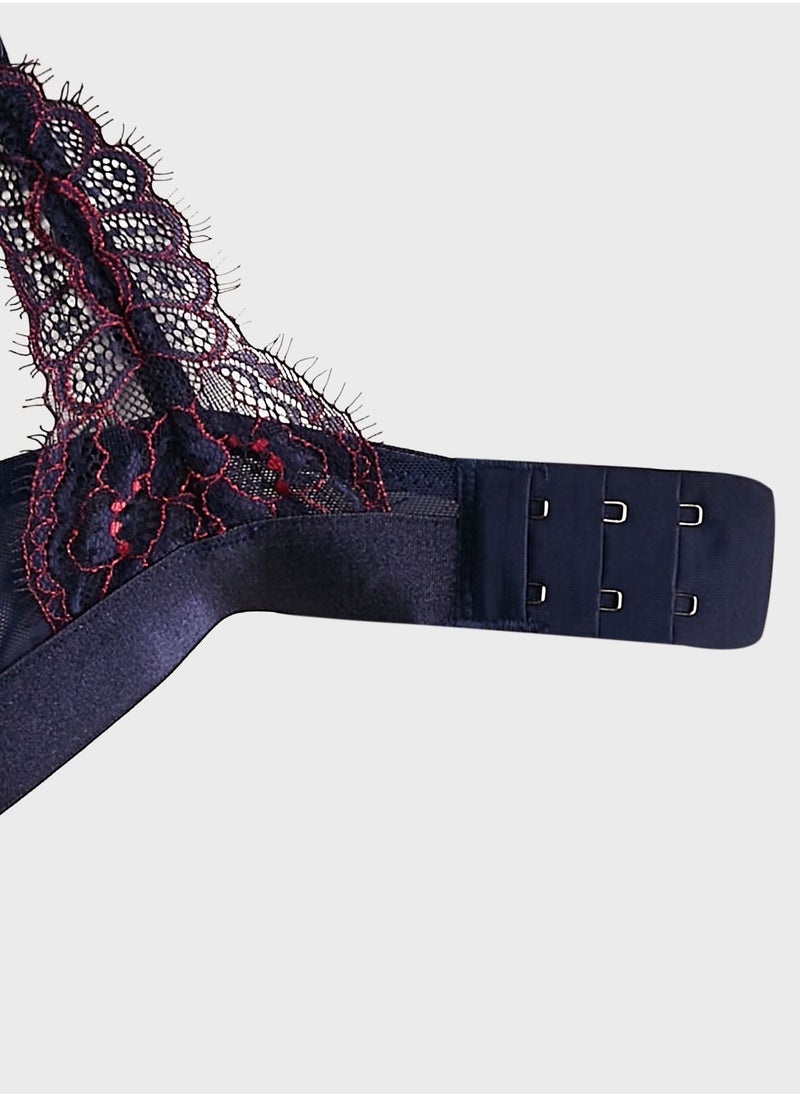 Boux Avenue - High Apex Cross Dye Lace Plunge Bra - Image 1
