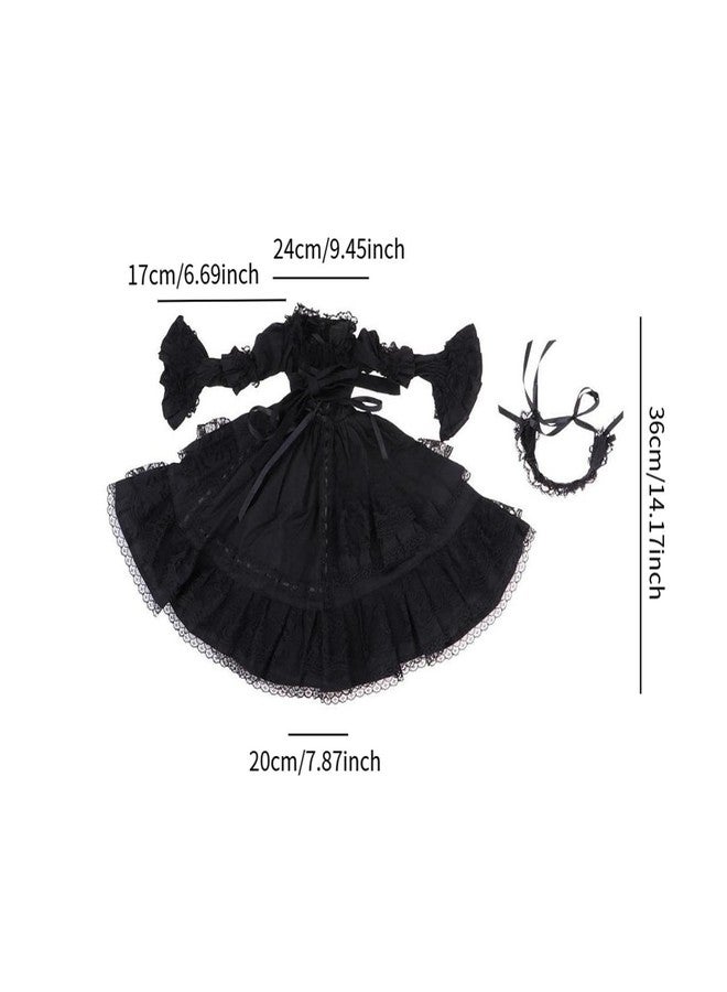 Fenteer 1/3 BJD SD Doll Outfits Lolita Dress Black Princess Dress for Night Lolita - Image 5