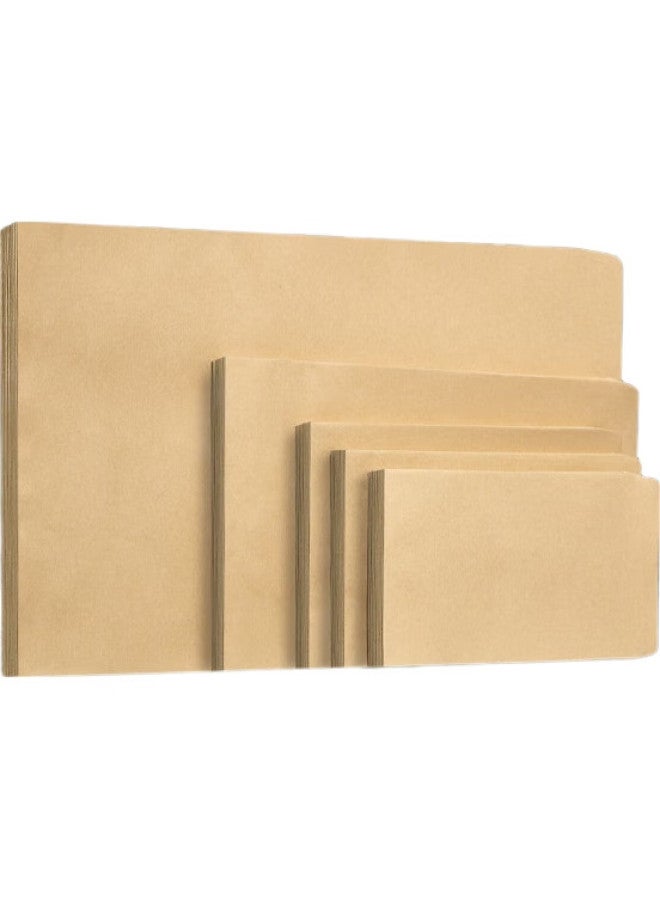 Kingdee 100 Sheets No. 5 Kraft Paper Envelopes, 220*110Mm, Blank Envelopes Without Text, Invoice Envelopes, Payroll Envelopes, Bcbq18-5 - Image 1