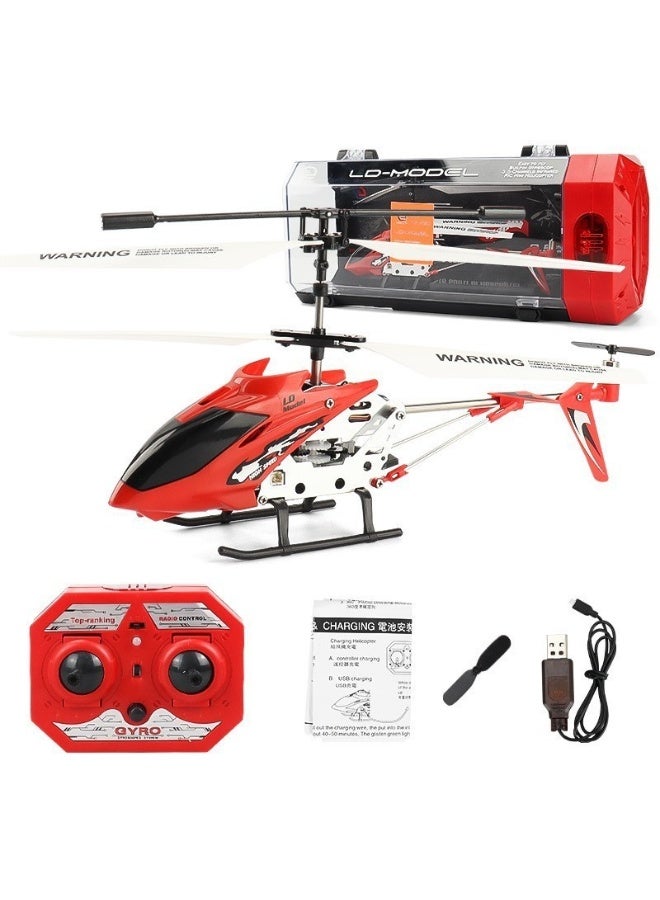 طائرة هليكوبتر يتم التحكم فيها عن بعد، هيكل من سبيكة معدنية لمقاومة الصدمات، ضوء كشاف LED، قدرة ثبات في الهواء، لعبة طائرة هليكوبتر مصغرة يتم التحكم فيها عن بعد، مناسبة للبالغين والأطفال، نموذج طائرة - Image 1