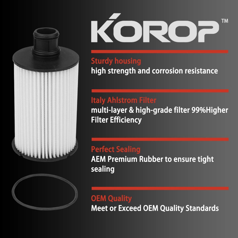 KOROP Engine Oil Filter Replaces# LR011279 AJ812351 C2D3670 XR858593, Fits for R-angeRover Land Rover Discovery LR4 Fits for Jaguar F-Pace F-Type XE XF XFR XFR-S XJ XJR XK XKR XKR-S - Image 3