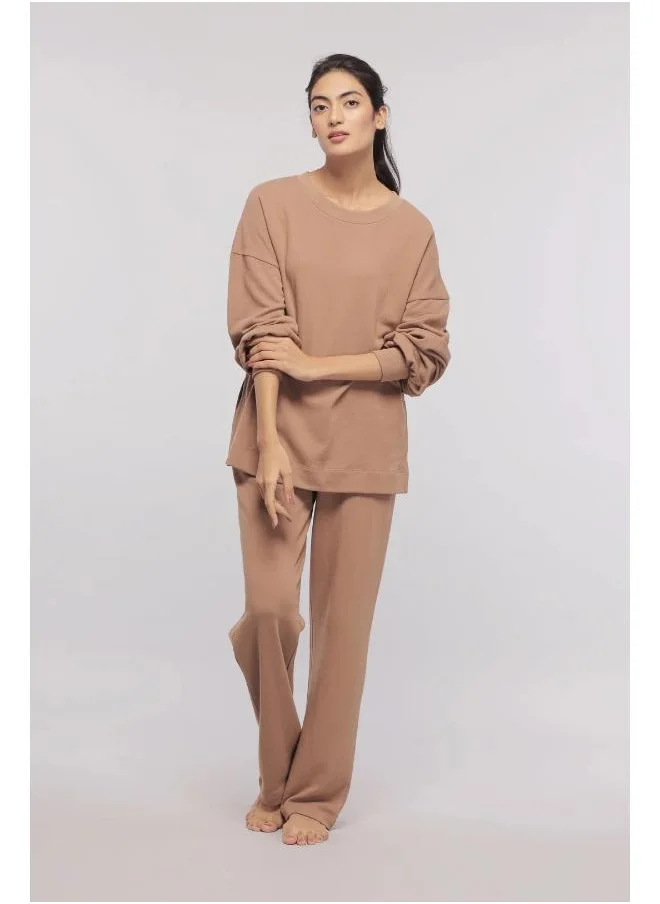 NeceSera Brown Terry Travel Loungers