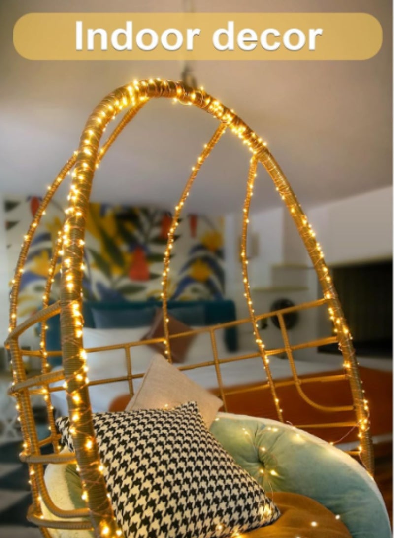 DPL Fairy String Lights Battery Operated, 10M/33ft/100 LED Warm White Copper Wire Lights, Waterproof Battery Case, Indoor Outdoor Decorative Lights for Diwali, Ramadan, Christmas, Wedding, Party & Garden (DPL-563) - Image 4