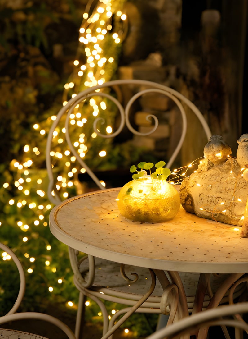 DPL Fairy String Lights Battery Operated, 10M/33ft/100 LED Warm White Copper Wire Lights, Waterproof Battery Case, Indoor Outdoor Decorative Lights for Diwali, Ramadan, Christmas, Wedding, Party & Garden (DPL-563) - Image 5