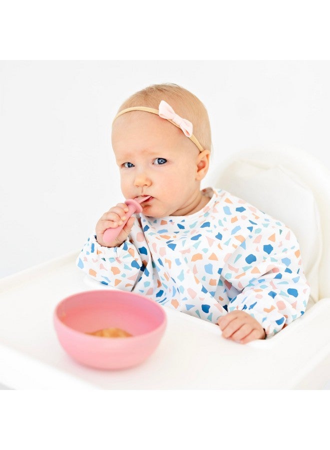 Ryan & Rose Ryan & Rose Ultimate Utensil Set of 3 Silicone Baby Spoons Silicone baby feeding set for baby led weaning, baby spoons self feeding 6 months, baby utensils, toddler utensils (Rose), Child - Image 3