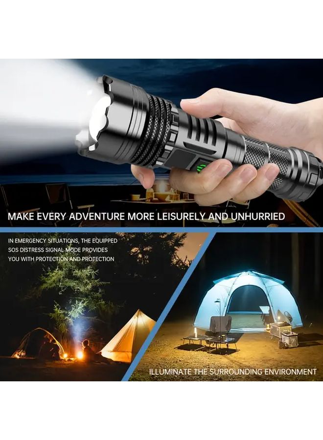 GDSIZHE Zoomable Flashlight 5 Modes USB Rechargeable 18650 Battery Camping Lighting Lamp - Image 5