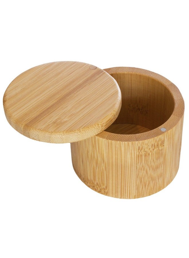 Totally Bamboo Totally Bamboo Salt Cellar with Swivel Lid - Bamboo Spice Box Storage Container for Kitchen Countertop with Magnetic Closure - Ideal for Sea Salt, Spices and Herbs  - Image 1