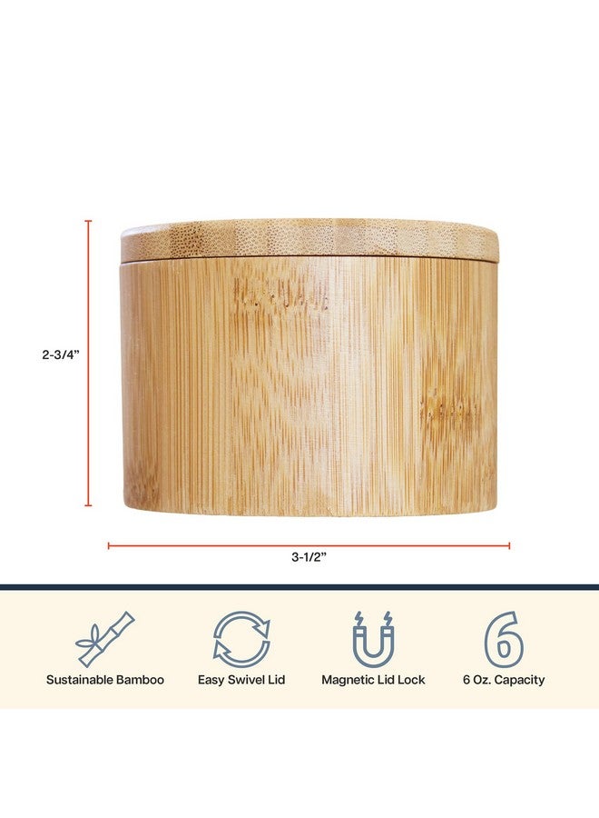 Totally Bamboo Totally Bamboo Salt Cellar with Swivel Lid - Bamboo Spice Box Storage Container for Kitchen Countertop with Magnetic Closure - Ideal for Sea Salt, Spices and Herbs  - Image 5