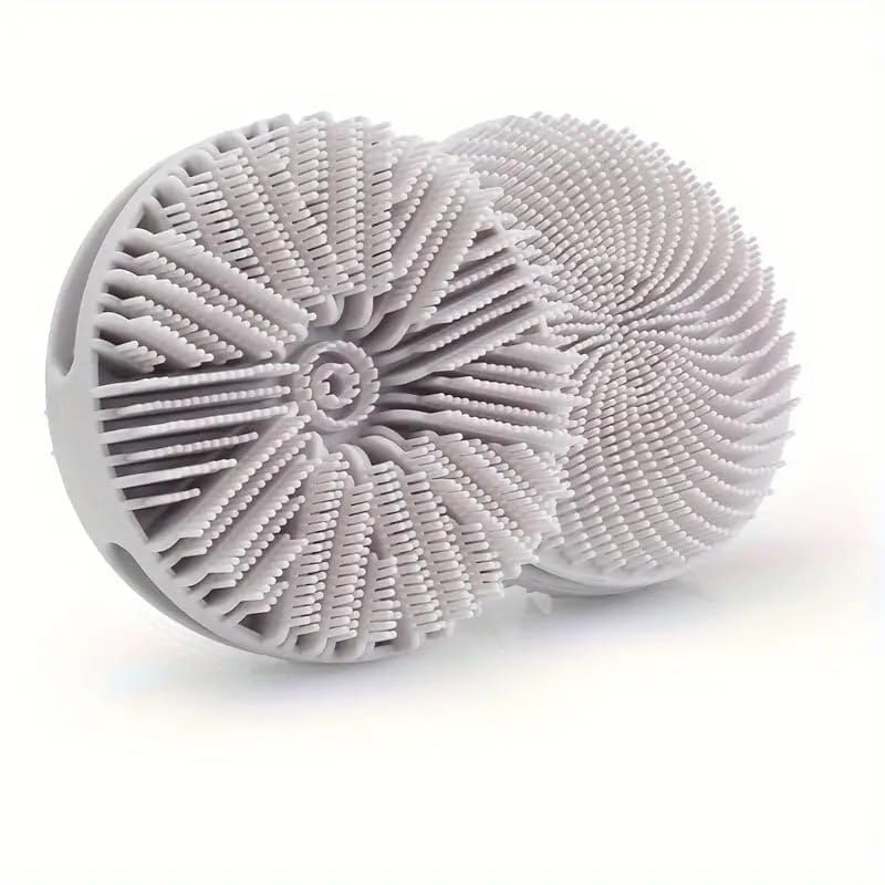 RAMPKD Double Side Silicone Bath Brush double-sided cyclone bath brush silicone bath brush bath towel artifact double-sided soft silicone bath brush(Multicolor) (Pack of 1) - Image 1