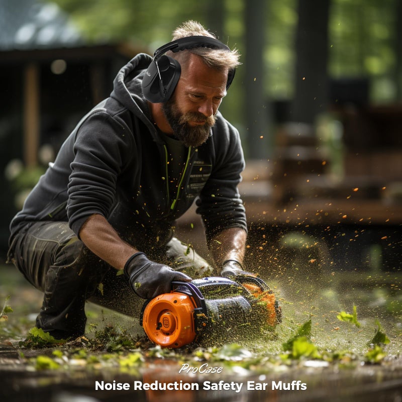 ProCase Noise Reduction Ear Muffs, Sound Proof Ear Protection, NRR 28dB Noise Cancelling Headphones for Adults Kids Autism, Hearing Protection for Shooting Gun Range Mowing -Black - Image 5