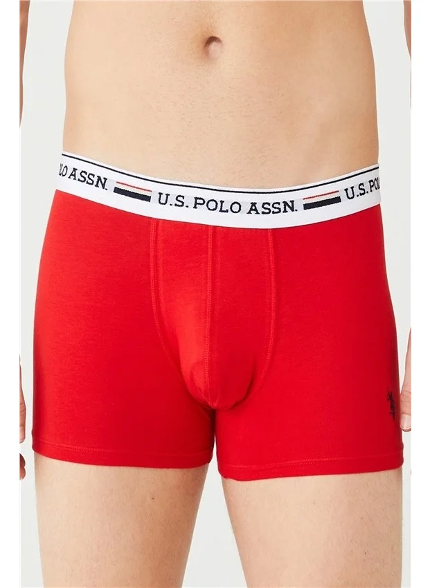 U.S. Polo Assn. Red Gray Navy Blue Lycra 3-Pack Men's Boxer