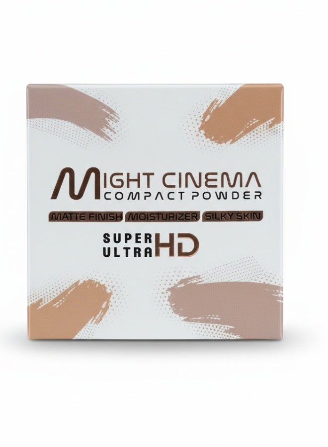Might Cinema Compact Powder with Sponge – Velvet Matte Pressed Face Powder – 4 Shades for Smooth, Shine-Free Finish – Sets Foundation, Blurs Pores and Imperfections – Ideal for Oily and Combination Skin - Image 5