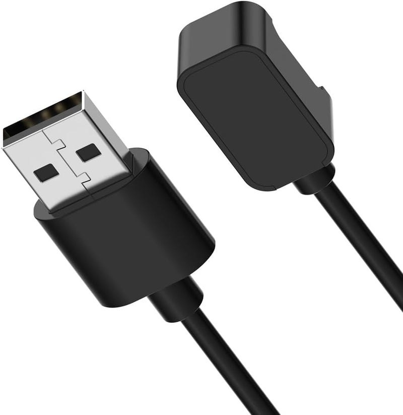 كابل شحن متوافق مع سامسونج جالاكسي فيت 3، عدد 2 قطعة، كابل شحن بديل من نوع USB A مغناطيسي لساعة جالاكسي فيت 3 SM-R390 الذكية، طول الكابل 3.3 قدم/100 سم (أسود) - Image 5