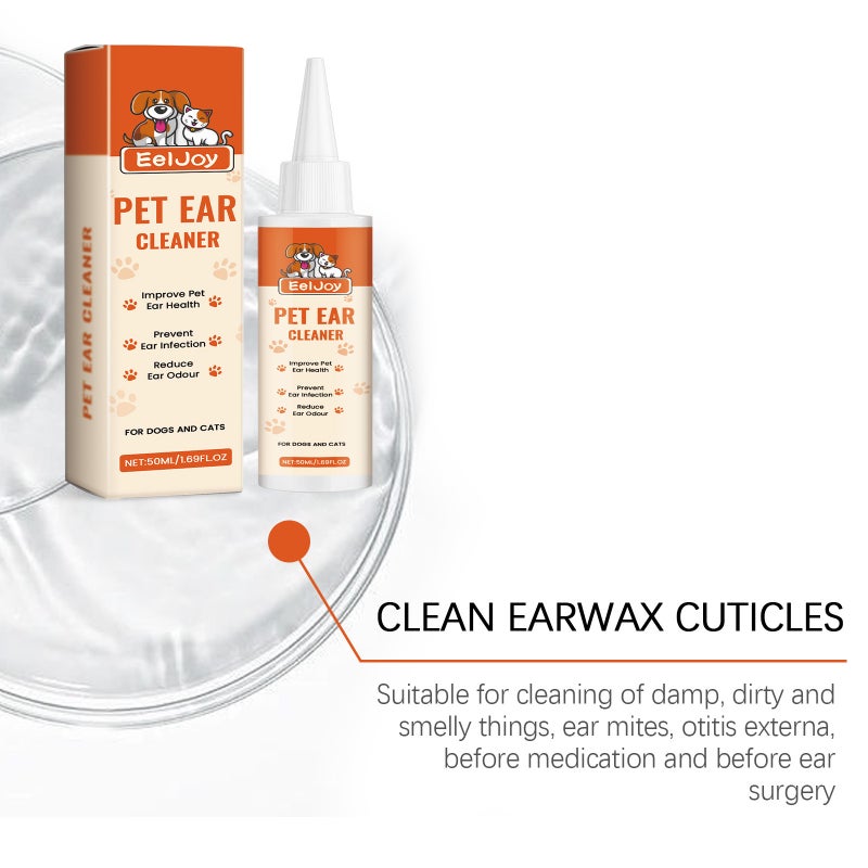 Eeljoy Pet Ear Cleaner Gentle Cleaning Of Cat And Dog Paws And Ears Earwax And Paw Pad Deodorizing Cleaner - Image 4