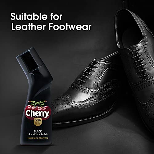 Cherry Blossom Liquid Wax Polish (Black) - 75 ml (Pack of 3) - Image 4