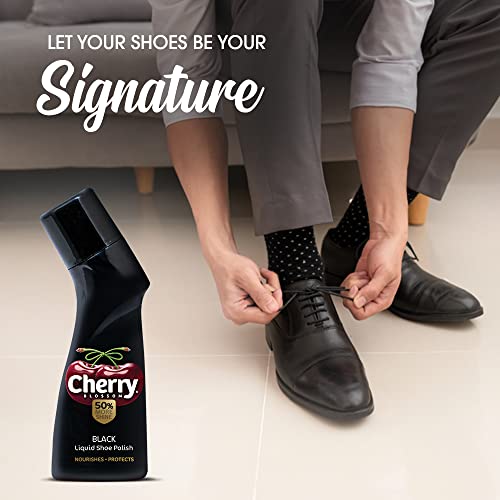 Cherry Blossom Liquid Wax Polish (Black) - 75 ml (Pack of 3) - Image 5