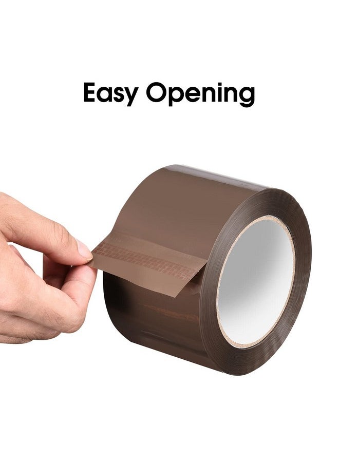Pacific Mailer Brown Tan Acrylic Packing Tape 2 Inch Wide 2.0Mil Thickness 110 Yard Per Roll [Pack Of 6 Rolls]  - Image 4