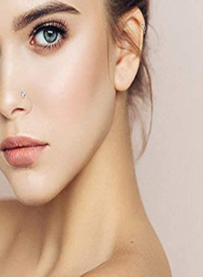 D.Bella Lip Rings Threadless Push in Tragus Earrings Surgical Steel Helix Conch Cartilage Earrings Piercing Jewelry for Women Men 16g 10mm - Image 3