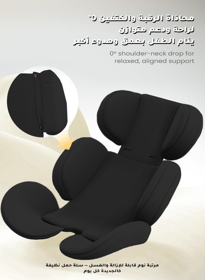 هومبيني كرسي سيارة للأطفال 3 في 1 – خفيف الوزن وسهل الحمل، بزاوية استلقاء 165°، معتمد من ECE، مناسب من عمر 0 إلى 15 شهرًا، قابل للتثبيت على هيكل عربة الأطفال - Image 5