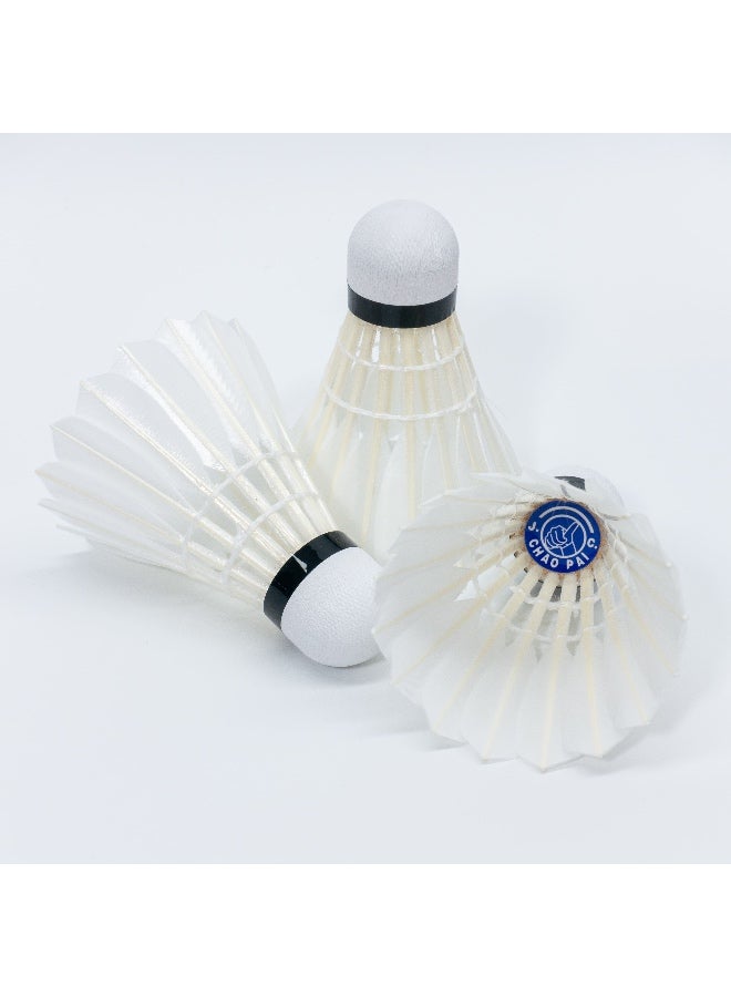 Chaopai Blue Duck Feather Badminton Shuttlecock PU Cork Head Good Durability Flight Stability for Indoor and Outdoor use 12 Pcs per Tube Speed 77 - Image 5