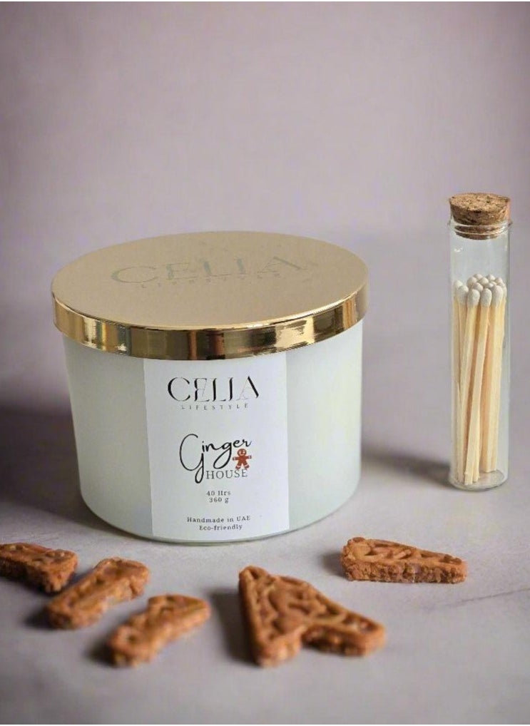 Celia Lifestyle Ginger House 3-Wick Candle 