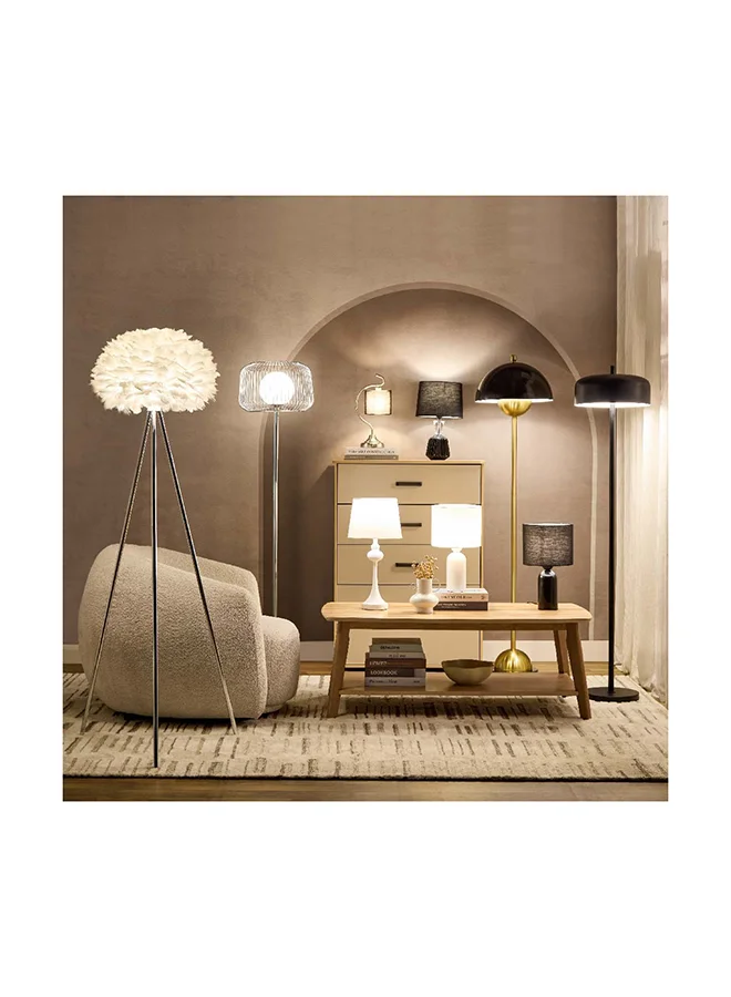 Home Box Javel Metal Floor Lamp with Metal Shade 39 x 162 x 39 cm