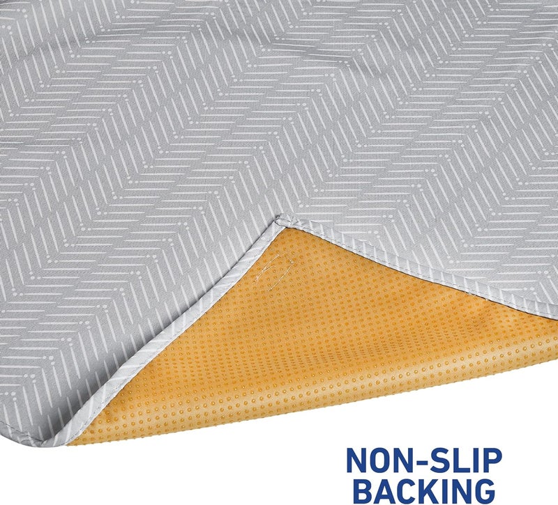 Graco Waterproof Splat Mat for High Chair and Arts & Crafts - 51" x 51" Anti-Slip Food Splash and Spill Mat in Gray Chevron - Image 4