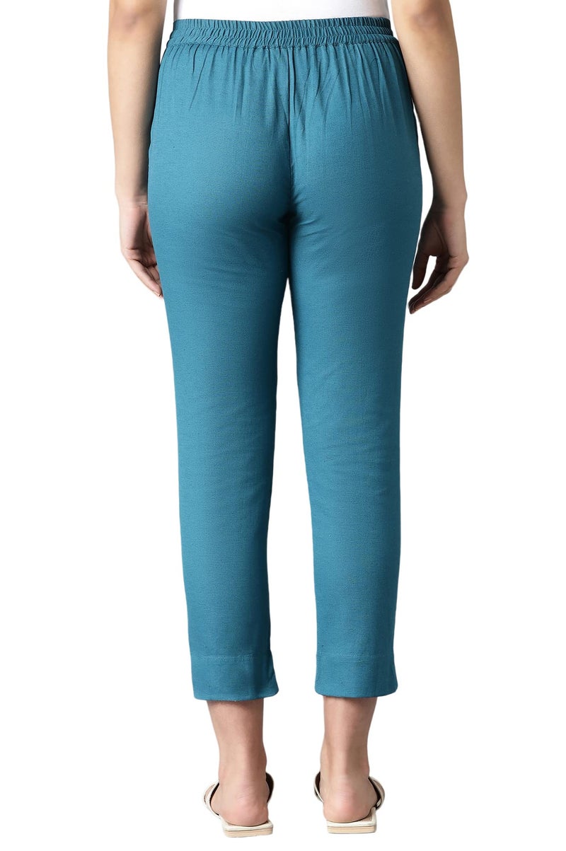 Aurelia Women's Regular Trousers (21AUA60015-603061_Corsair_M) - Image 2