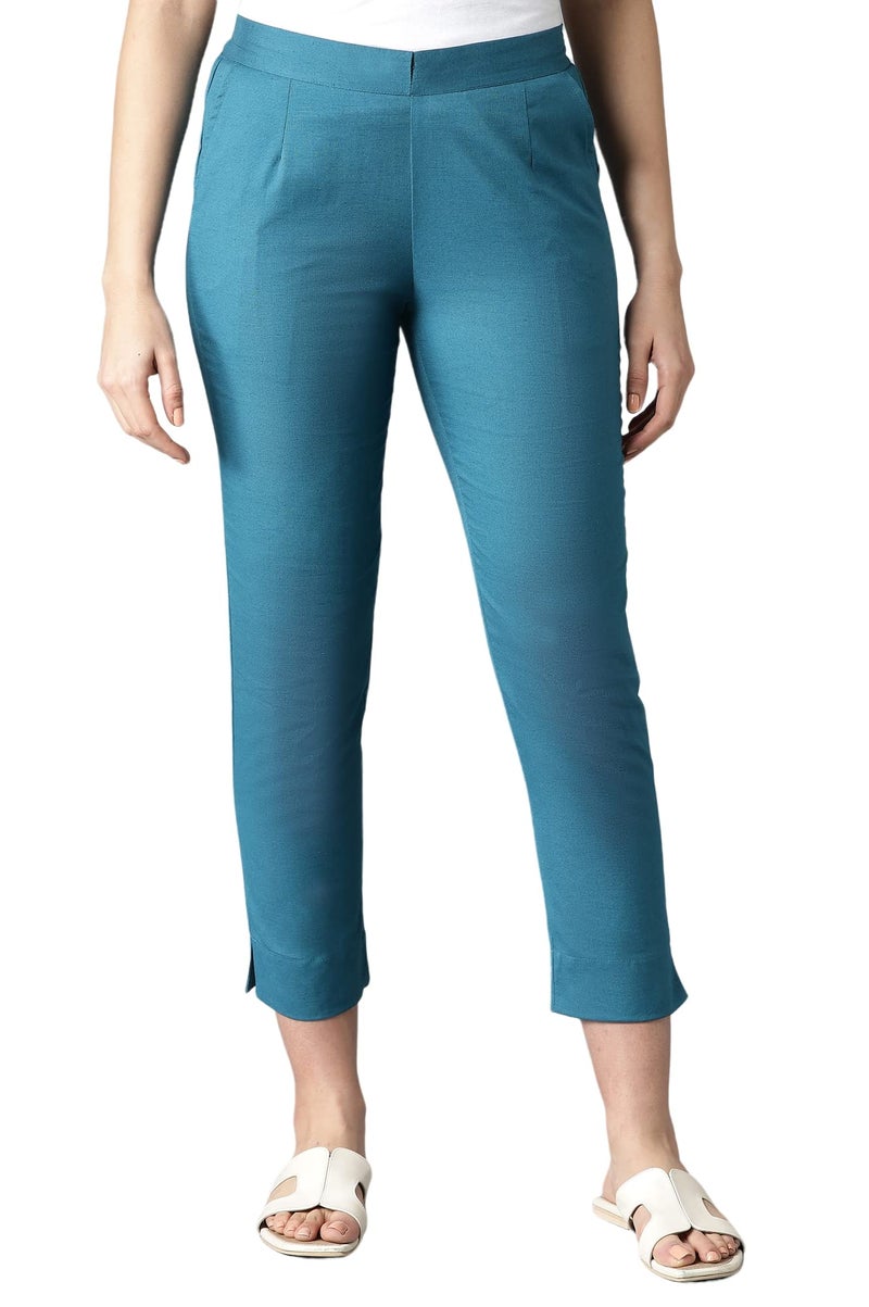 Aurelia Women's Regular Trousers (21AUA60015-603061_Corsair_M) - Image 1